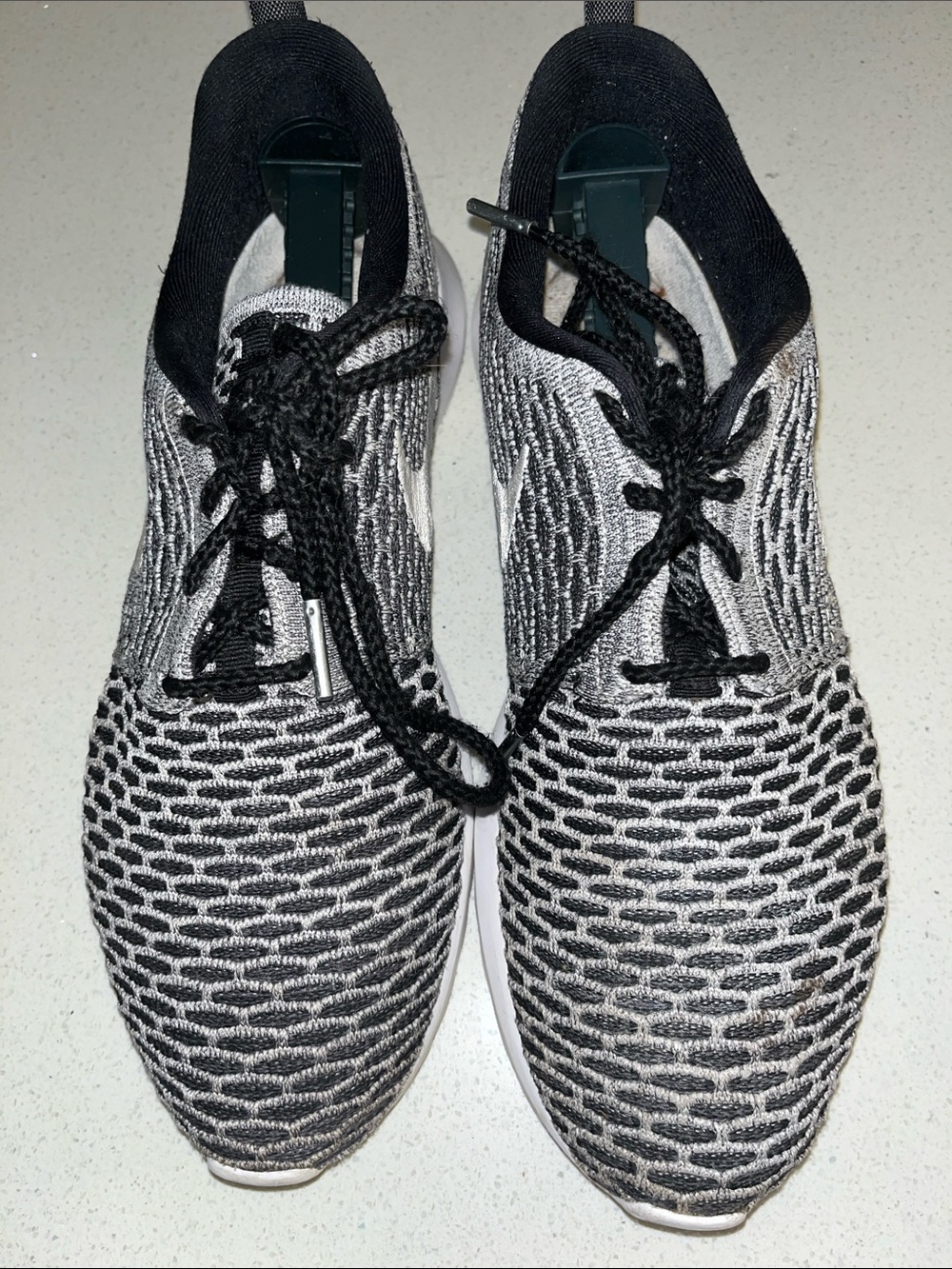Nike Black & White Knit Athletic Sneakers